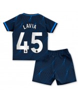 Chelsea Romeo Lavia #45 Venkovní dres pro děti 2023-24 Krátký Rukáv (+ trenýrky)